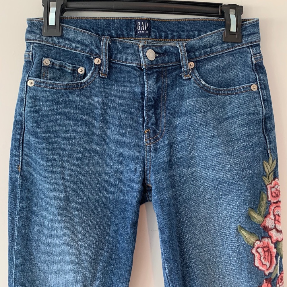 Gap Best Girlfriend Embroidered Jeans